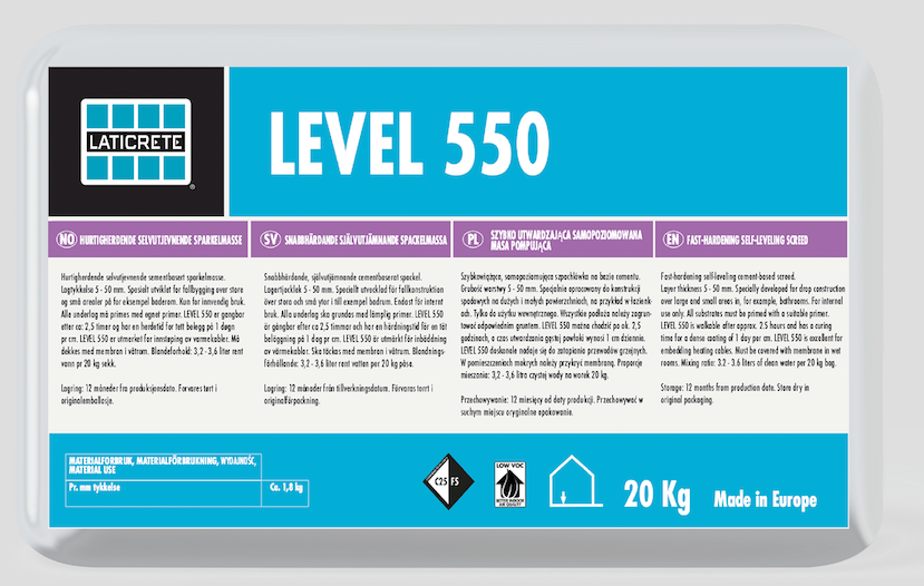 Laticrete LEVEL 550 a 20 Kg