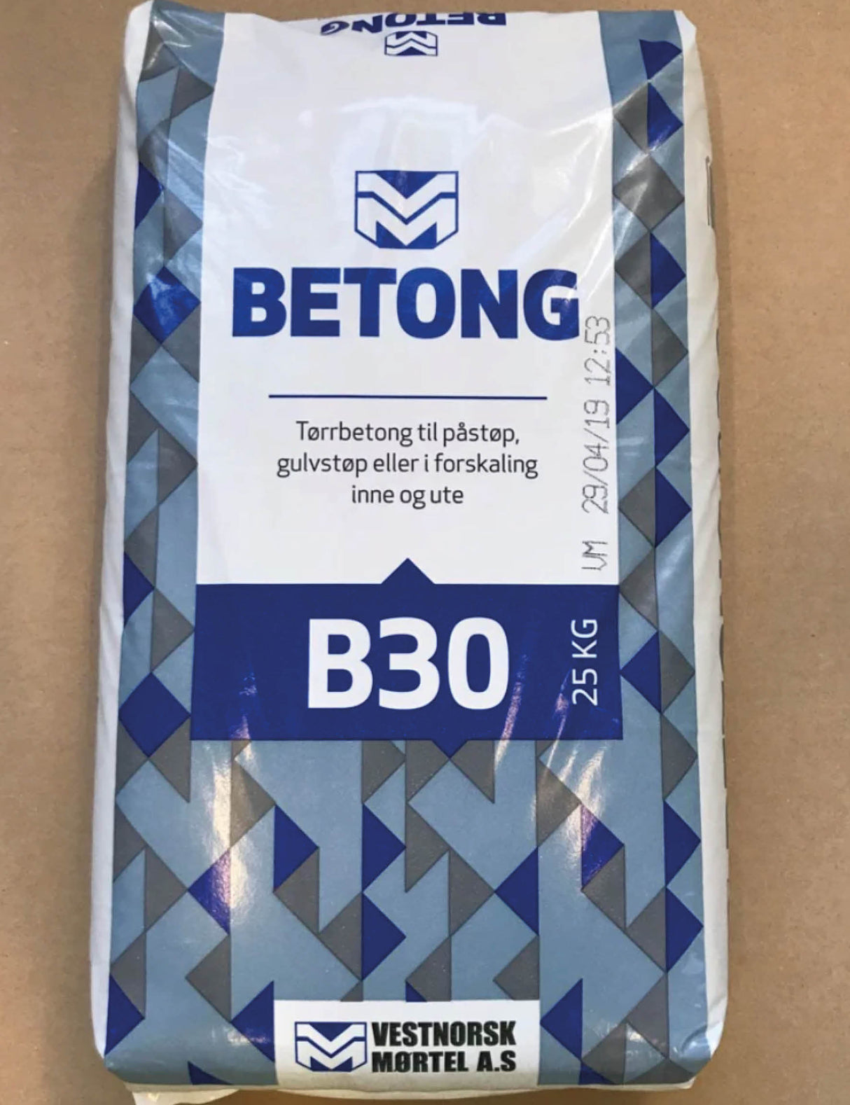 Vestnorsk Mørtel B30 25KG