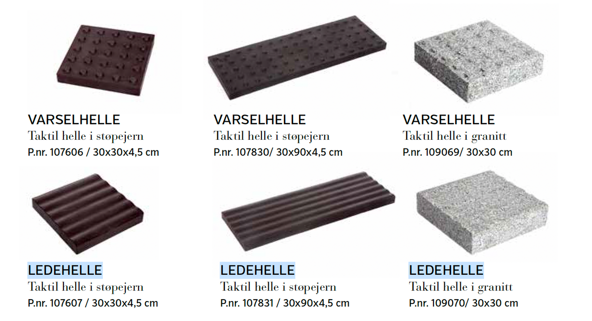 Granitt ledehelle (30 x 30 cm)