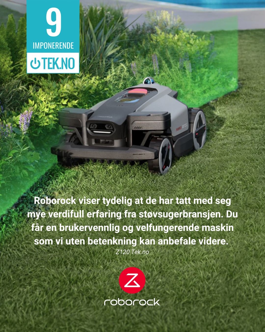 RoboRock RockMow Z1 m/garasje
