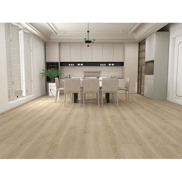 Titan klikkvinyl Sirdal er et miljøvennlig gulv med en høy slitasjestyrke. Klikkvinylgulvet er laget av SPC (Stone Plastic Composite) som gjør at gulvet har en høy grad av slitestyrke samt at materialet gjør gulvet vanntett og motstandsdyktig mot riper, flekker og store temperatursvingninger. Gulvet er enkelt å legge med 5G klikksystem og leveres med integrert lyddempende korkunderlag som effektiv