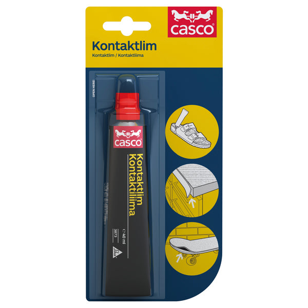 Løsemiddelbasert kontaktlim med gode påføringsegenskaper. Limer de fleste materialer bortsett fra polyeten og isopor. image