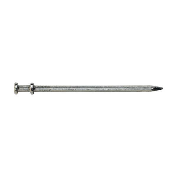 Blank forskalingsspiker er utformet med dobbelt hode. Det nederste gir klem på planken mens det ytre hode benyttes til uttrekk med brekkjern eller hammerklo. Dobbelthodet spiker benyttes til alle typer midlertidige konstruksjoner, stillaser etc. image
