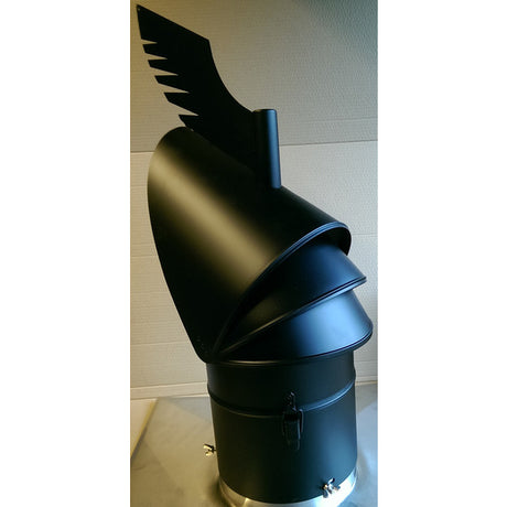 PIPEHATT  DRAGON  Ø150 SVINGBAR Sort U/BESLAG image