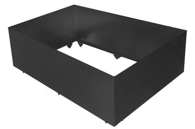 Pallekarm i stål, hel, Svart 1200x800 mm.