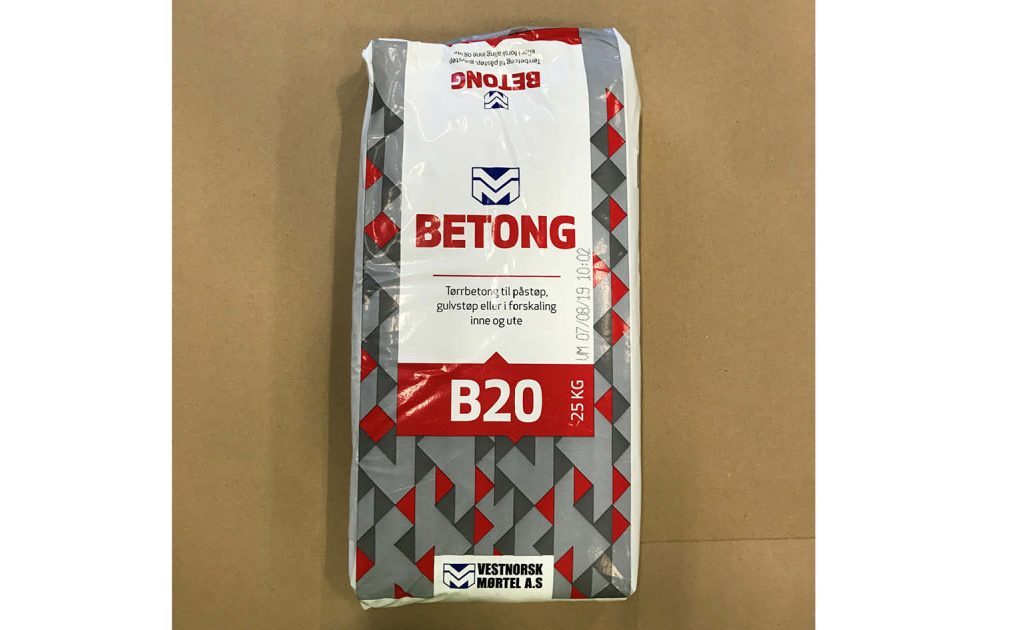 Vestnorsk Mørtel B20 25 kg