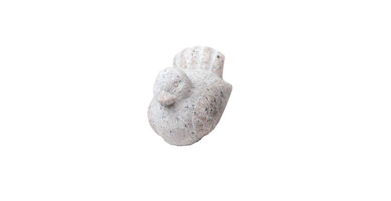 Granitt figur fugl lys