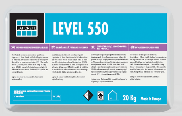 Laticrete LEVEL 550 a 20 Kg