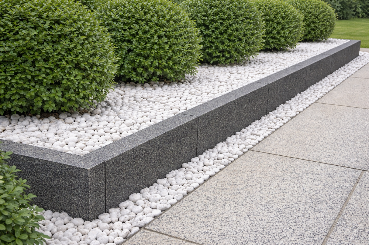 Granitt kantstein Sort Basalt