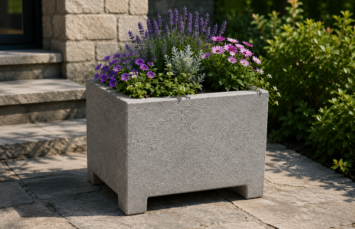 Granitt Blomsterkasse (40x40x40cm)