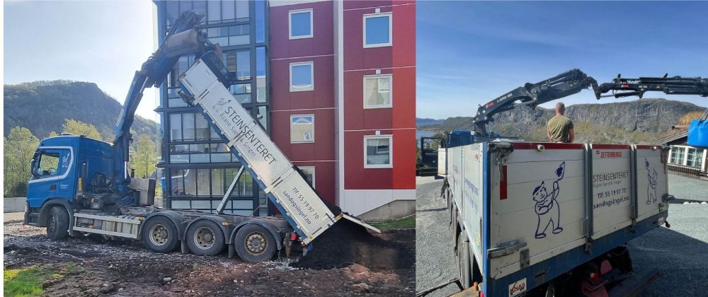 Vi leverer helt inn på tomten