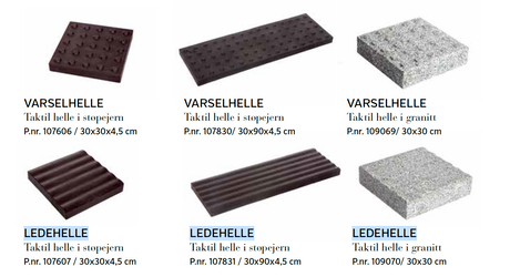 Granitt Varselhelle (30 x 30)