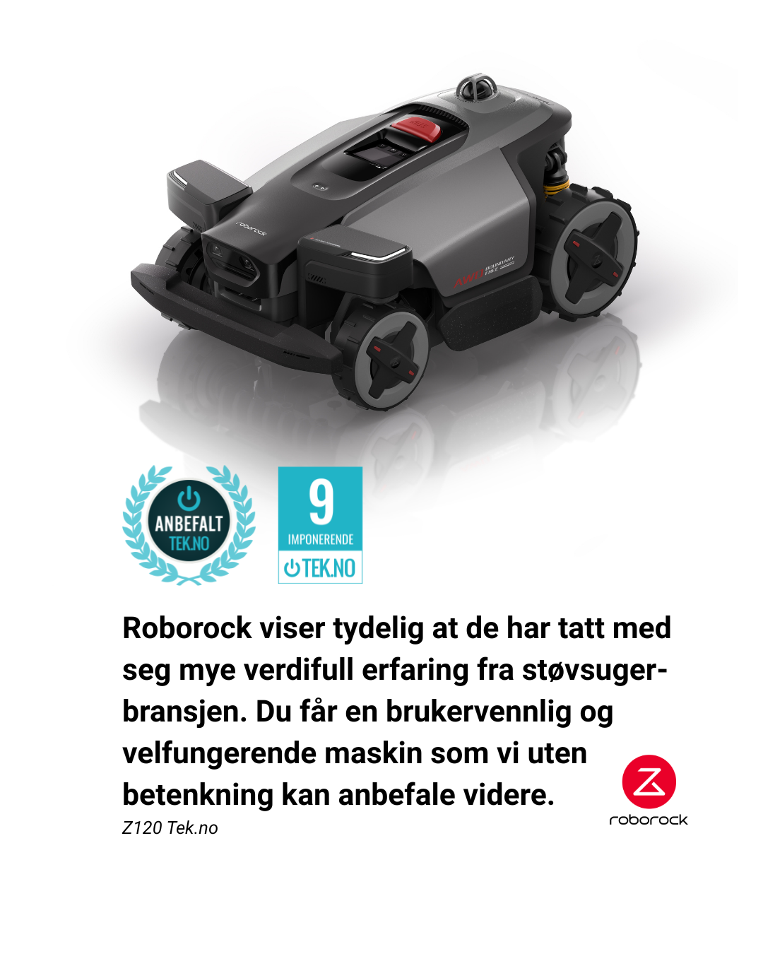 RoboRock RockMow Z1 m/garasje