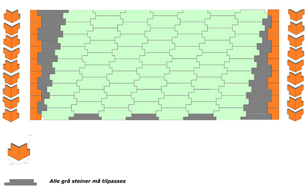 Panelstein Skifer XL  X-Cross