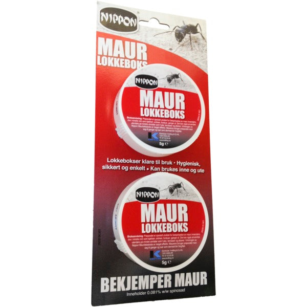 Effektivt middel til bruk mot maur. Spesielt godt egnet til innendørs bruk, men kan også brukes utendørs på mindre områder som altaner, terrasser etc. Hygienisk, sikkert og enkelt. Maurene tar med giften tilbake til tuen, og utrydder hele tuen/bolet. image