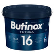 Butinox Futura 16 er bygget på en helt ny generasjon akrylteknologi og kan dermed gi hele 16 års garanti på farge og glans. Eksteriørmalingen er testet under ekstreme klimatiske forhold, både i solrike Florida og i Norge. Langtidstester viser at Butinox Futura 16 er imponerende 55% bedre på farge og glans enn tradisjonell maling. Malingen danner en hydrofil overflate. Dette gir selvrensende malingsfilm og dermed langvarig nymalt og rent utseende, samt effektiv beskyttelse mot sopp og alger. Smart Flow Te...
