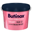 Butinox Klassisk Silkematt Hvit Base 2,7L er en kombinasjonsmaling som passer til stuen, gangen og soverommet og kan brukes på vegg, panel og list. Malingen er en løsemiddelfri og luktsvak akrylmaling til innvendig bruk. Malingen kan brukes på flere typer underlag, enten det er vegger av glassfiber, tapet, bygningsplater, puss, betong, panel og lister. image