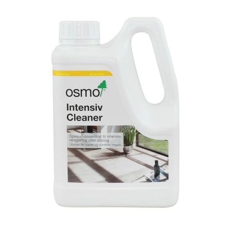 Osmo Intensivrens brukes for intensiv rengjøring av oljede flater før vedlikehold eller renovering. Ved å bruke Intensivrens kan man slippe å slipe overflaten da produktet renser øvre skjikt av behandlingen meget effektivt. Kan også brukes til å rense plastikk, rustfritt stål og andre vannavvisende overflater. Etter bruk av produktet på treoverflater, påføres Osmo Hardvoks Vedlikeholdsolje eller Hardvoks-Olje for å gjenopprette flatens slitesjikt. image