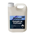 Butinox Husvask og Kraftvask er to vaskemidler, i ett og samme produkt. Nå trenger du kun ett vaskemiddel til huset utvendig. Tynnes 1:20 for årlig husvask og 1:10 for kraftvask til flater som skal males om. Brukes utendørs som årlig rengjøring på malte/beisede flater, samt vask av terrassegulv, utemøbler og på øvrige utendørs flater, bortsett fra bil, båt og campingvogn. Vaskemiddelet påføres med lavtrykkssprøyte eller høytrykksvasker med såpepåføringsutstyr. Godt egnet som skumvask. På vertikale flater...