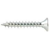 MFT Treskrue forsenket med elektrolytiskbehandling er bergnet for montasje i tre, plugg, spon-/ platematerialer innendørs. Anbefalt innskruingshastighet: 400-1200/min. image