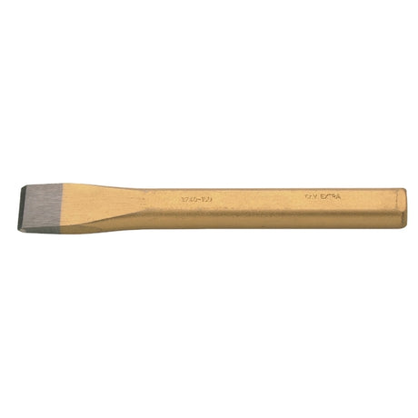 Flatmeisel, 3740 Utførelse Lakkert, kopperfarget. Med sikret, spesialherdet slagflate. Materiale VANADIUM EKSTRA. Flatoval. DIN 6453. se web-katalog http://extranet.bahco.com/directLink.asp?ArticleID=3740-100&LanguageID=8&sStoc kId=SDC image