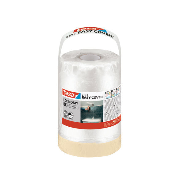 Plastfolie i større stykker, egnet til beskyttelse under maleoppgaver og renovering. image