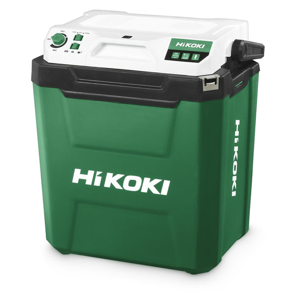 Kjøle- og varmeboks med MAX eller ECO-modus Driftstid: 2,4 timer (MAX-modus), 11,6 timer (ECO-modus) ved 23°C utetemperatur (Med batteri BSL36B18X) Temperaturer mellom 3°C til 65°C ved 23°C utetemperatur Totalt 24L, optimale innvendige mål selv for store PET-flasker på 1,5 liter Med skillevegger for begge rom Bærehåndtak som låser/åpner lokket ved dreiing forover/bakover Voltstyrke: 18V Batterifeste: Slide Antall batterier: 0 Med batterilader: Nei Virkemåte: Peltier Spenning: 230V / DC-12V/24V Kapasitet:...