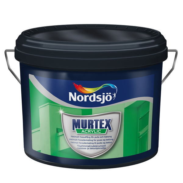 Murtex Acrylic er en helmatt fasade- og grunnmursmaling beregnet for utvendig maling på betong, lettbetong, mur/puss og fibersementplater. Underlaget skal være fast og rent for smuss, fett og andre forurensninger. Porøse og smittende underlag seises med Murtex Hydro Primer. Påfør 2 strøk Murtex Acrylic. Rør godt om i malingen før bruk. Mal aldri under +5°C eller når luftfuktigheten er høyere enn (>80%). image