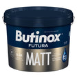 Nyheten Butinox Futura Matt gir et vakkert, matt utseende som gjør at huset glir sømløst inn i omgivelsene. Butinox Futura Matt er selvrensende, takket være den hydrofile overflaten som bidrar til å holde huset rent og pent. Smart Flow Technology gjør at malingen får en kremaktig konsistens som er lett å påføre. Dette betyr at du får en enklere og raskere malejobb, med mindre drypp og søl. Butinox Futura Matt gir 16 års garanti på farge og glans - og trygghet om et langvarig vakkert utseende! image