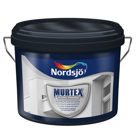 Murtex Hydro Primer er en grunning beregnet for porøse og sugende underlag av mur/puss og betong. Underlaget skal være fast og rent for smuss, fett og andre forurensninger. Porøse og smittende underlag seises med Murtex Hydro Primer. Kan fortynnes med inntil 25% vann ved sterkt sugende underlag og strykes 2 ganger vått i vått. Ellers skal produktet benyttes ufortynnet. Overmales med egnet Nordsjø Murtex produkt. Rør godt om i malingen før bruk. Mal aldri under +5C eller når luftfuktigheten er høyere enn ...