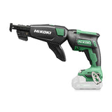 - Automatisk skrutrekker for rask serieskruing. - Avtakbart skruemagasin (hurtigfeste) slik at maskinen kan brukes som vanlig skrujern. - Magasin for båndskrue 4mm Ø, maks lengde 57 mm. - 6,35 mm (1/4") sekskantchuck for enkle bitbytte. - Med automatisk modus for kontinuerlig tiltrekking. - Valgbar impulsmodus for presis forsenking. - Enkel justering av skruedybde. - Dreiebryter høyre/venstre. - Lett vekt og ergonomisk kompakt design for enhåndsgrep. - Med LED-lys og beltekrok. - Kan brukes med både 18V ...