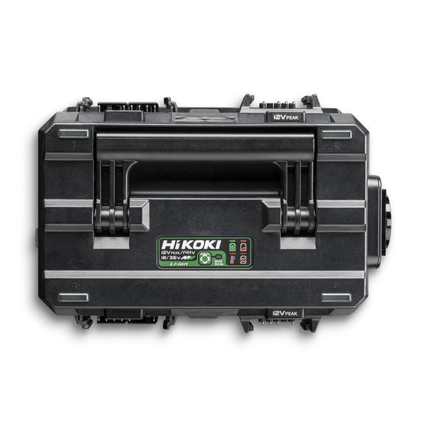 Egenskaper 2x MULTI VOLT / 18 / 14,4V porter 2x 12V Peak porter Med USB og AC-uttak image