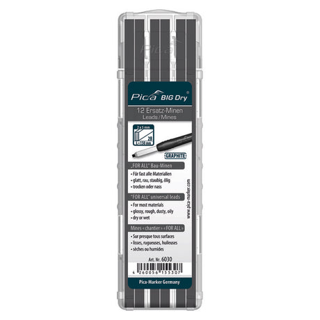 Pica Big Dry Refill, 12 x graphite grå image