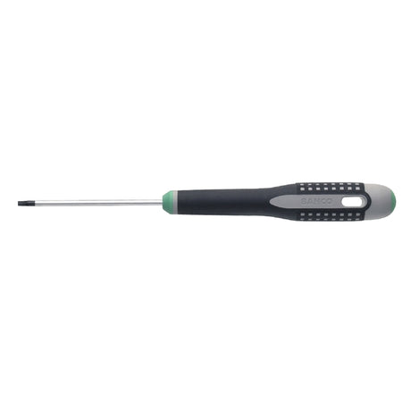 Skrutrekker for TORX-skruer, BE-8904 - BE-8945 Skrutrekker for Torx-skruer. Utførelse Mattforkrommet klinge. Materiale VANADIUM EKSTRA Ergonomisk 3-komponents skaft av polypropylen og termoplastisk materiale. Forsynt med herdet og svartoksidert spiss. Fargekode og symbol i begge ender av skaftet gjør det lett å velge den riktige skrutrekkeren til oppgaven. BE-8940 og BE-8945 med dobbeltgrep. image