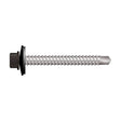 Farmerskrue 35 mm med borskjær og skive/pakning lakkert i LAL-farger for montering av stålplater mot tre. Borkapasitet i stål &lt1,25 mm. 20 mm lengde er for montering av stålplate eller beslag til stålplate. Leveres også i aluminium til samme formål, men beregnet for aluminiumplater. image