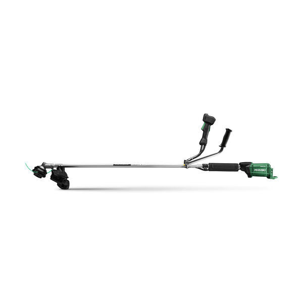 Effektiv 36V gresstrimmer CG36DC, med kuttediameter 440 mm. Tre hastigheter og børsteløs sterk motor. Ryddesagblad inkludert. TEKNISKE DATA Nominell spenning: 36V Batterifeste: Slide Antall batterier: 0 Med batterilader: Nei Maks kuttekapasitet: 440 mm Hastighet ubelastet: 3.000/4.700/6.000 o/min Dimensjon (L x B x H): 1840x627x482 mm Vibrasjonsnivå ah m/s2: Vibrasjonsusikkerhet K m/s2: Lydtrykknivå dB(A): Lydeffektnivå dB(A): Vekt uten batteri: 4,4 kg image
