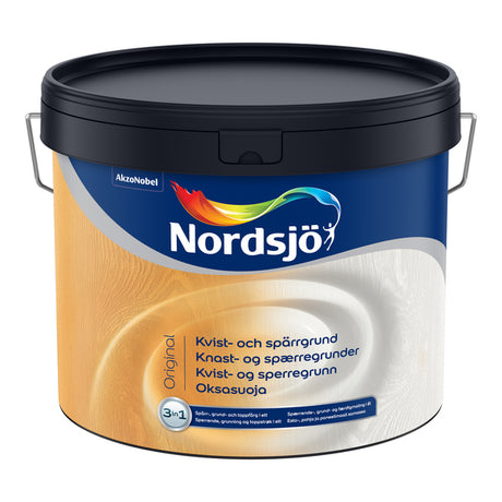 Original Kvist- og Sperregrunn er en vanntynnet sperrende grunning for treverk. Innendørs på ubehandlet eller tidligere behandlet tre for å minske risiko for misfarging/gjennomslag fra kvister, gulnet tre mm. image