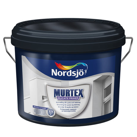 Murtex Silicate Primer er en bindende grunning beregnet for porøse og sugende underlag av puss og betong. Underlaget skal være fast og rent for smuss og lignende forurensninger. Dårlig bundet og krittende underlag børstes nøye til fast underlag. Sprekker og riss skrapes opp og fylles med reperasjonsmasse som samvirker med eksisterende materiale. Ubehandlet underlag: Sterkt sugende flater seises med Murtex Silicate Primer fortynnet 1:1 med vann. Faste underlag og ikke smittende flater skal ikke seises. Gr...