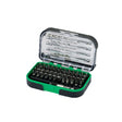Robust gummibelagd bitseske. Transparent lokk. Vannavstøtende. Innhold: 1 stk bitsholder med hurtigfeste, Bor: 2 (x2), 3 (x2), 4 (x2), 5, 6, Phillips: 1, 2 (x4), 3, Pozidrive: 1, 2 (x4), 3, Torx: 10 (x2), 15 (x2), 20 (x7), 25 (x7), 30 (x4), 40, Sekskant: 3 (x2), 4 (x2), 5 (x2), 6, Spor: 4.5, 5.5, 6.5, Firkant: 1, 2 image